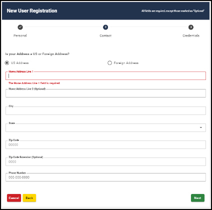 w user registration screen 2