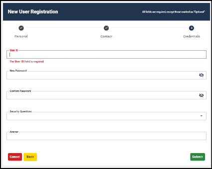 w user registration screen 3