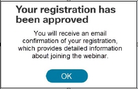 Registration confirmation