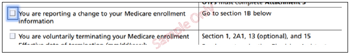 lect you are reporting a change to your Medicare enrollment information