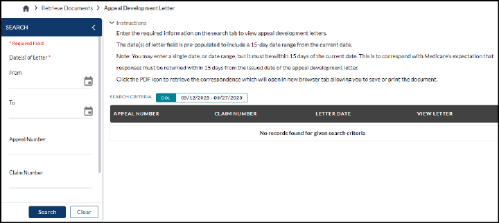 peal Development Letter screen
