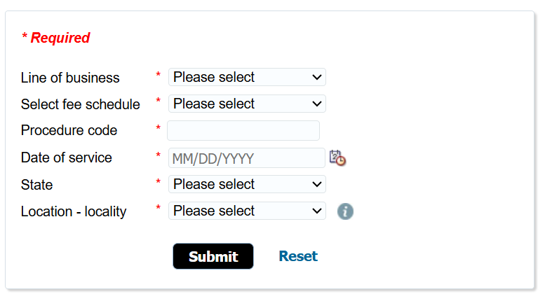 fee lookup