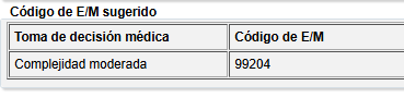 Código sugerido