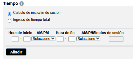 Código de E/M: basado en el tiempo