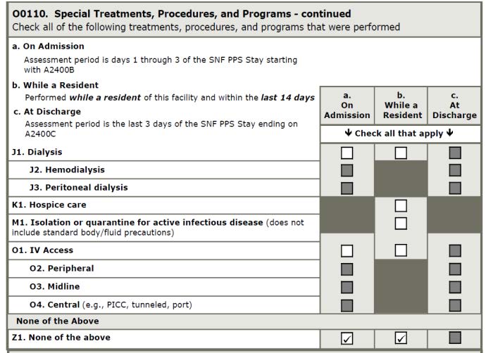 screenshot of O0110 special treatments
