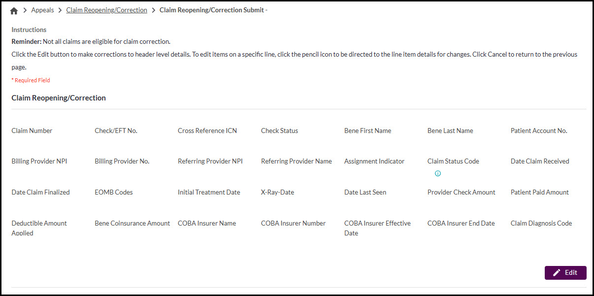 Part B - Header level edit