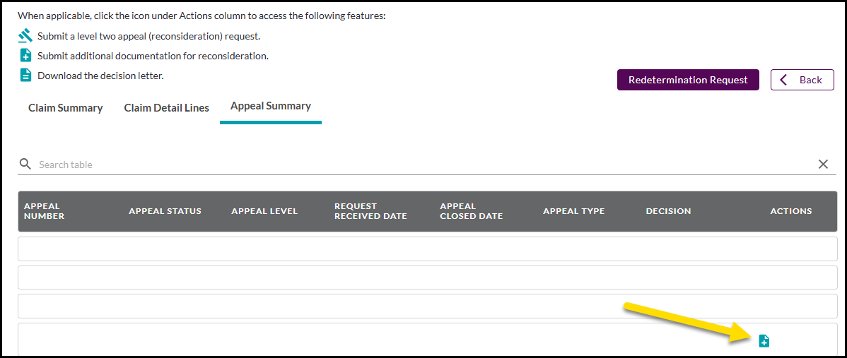 Parte A – Documentación adicional de reconsideración