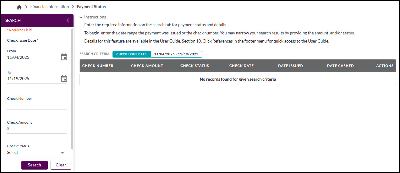 Búsqueda del estado del pago