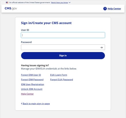 create your CMS account