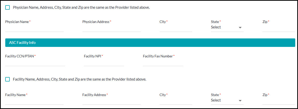 Solicitud de autorización previa de la Parte B - ASC 2