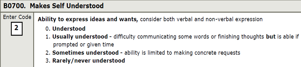 screen shot of B0700 Makes Self Understood
