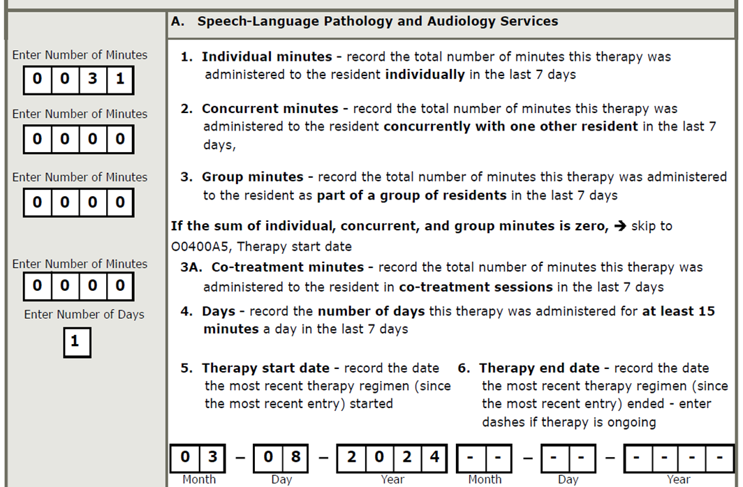 screen shot of Speech Language Pathology and Audiology Services