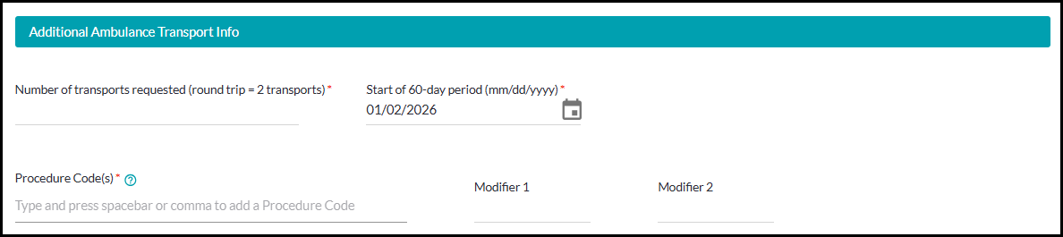 Parte B - Solicitud de autorización previa - ambulancia que no sea de emergencia 4