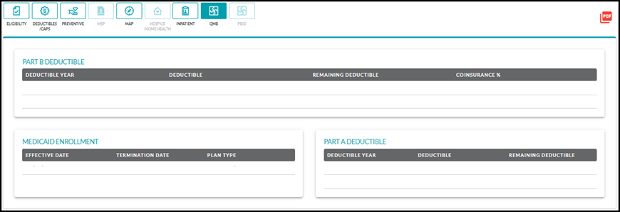 Resultados de información de QMB