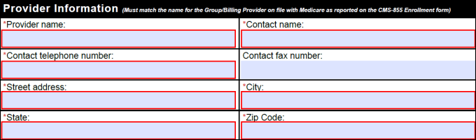 Provider information