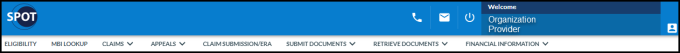 top navigation bar