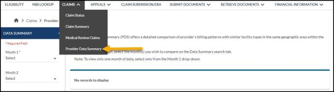 Figure 16: Part A – PDS Request Page