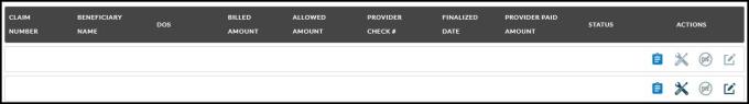 Part B – Claim Status results