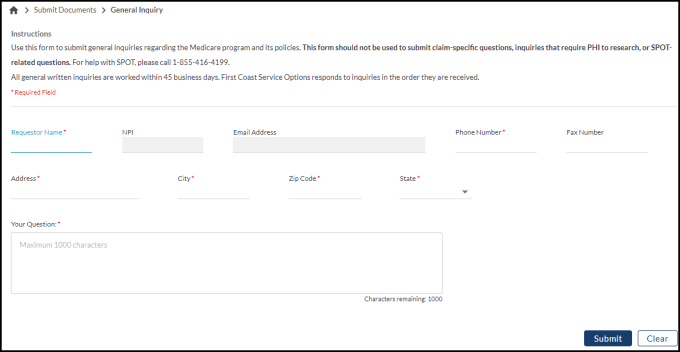 General Inquiry Form