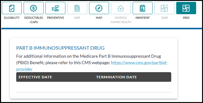 Información de resultados de PBID