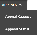 Part A - Appeals submenu