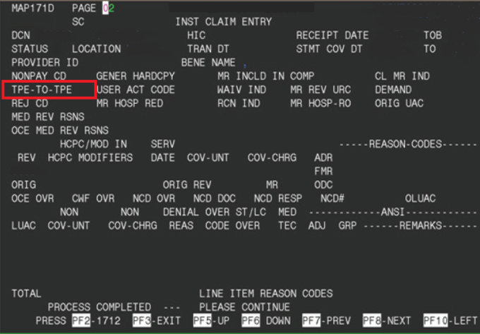 Indicadores de alerta TPE-TO-TPE
