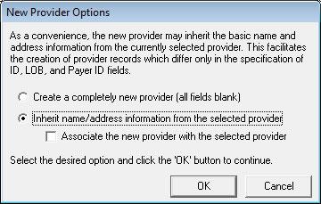 New provider options