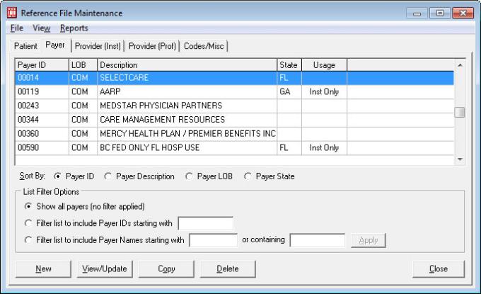 Payer information