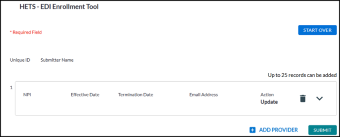 Attestation screen