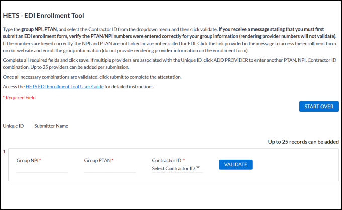 NPI/PTAN screen