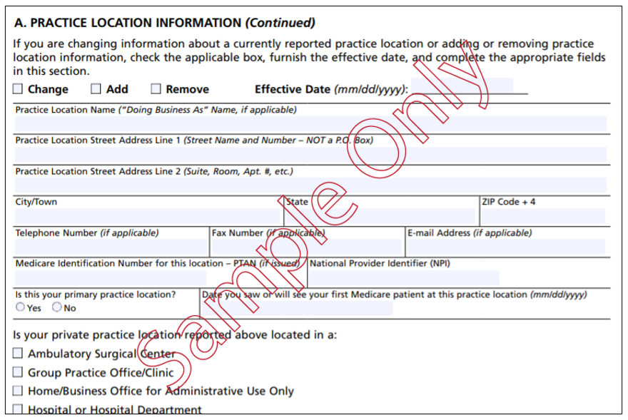 Aquí hay una captura de pantalla de la información de la ubicación de la práctica.