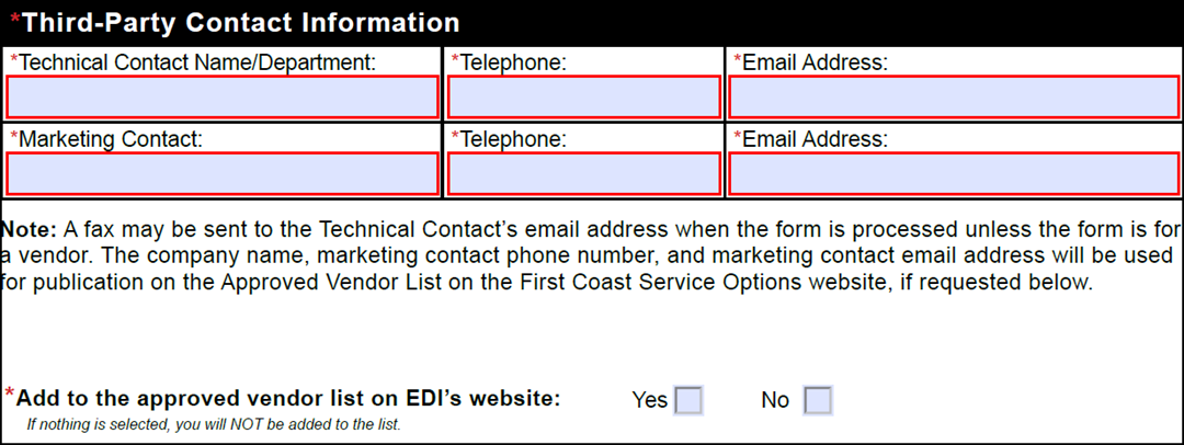 Third-Party Contact Information