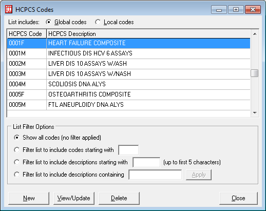 PC_ACE HCPCS codes continued