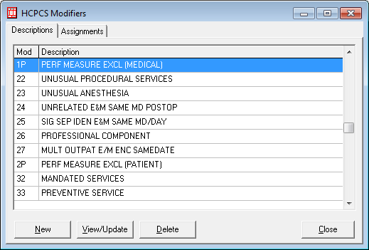 PC_ACE HCPCS modifiers continued