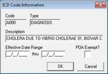 continuación de información de código ICD de PC-ACE