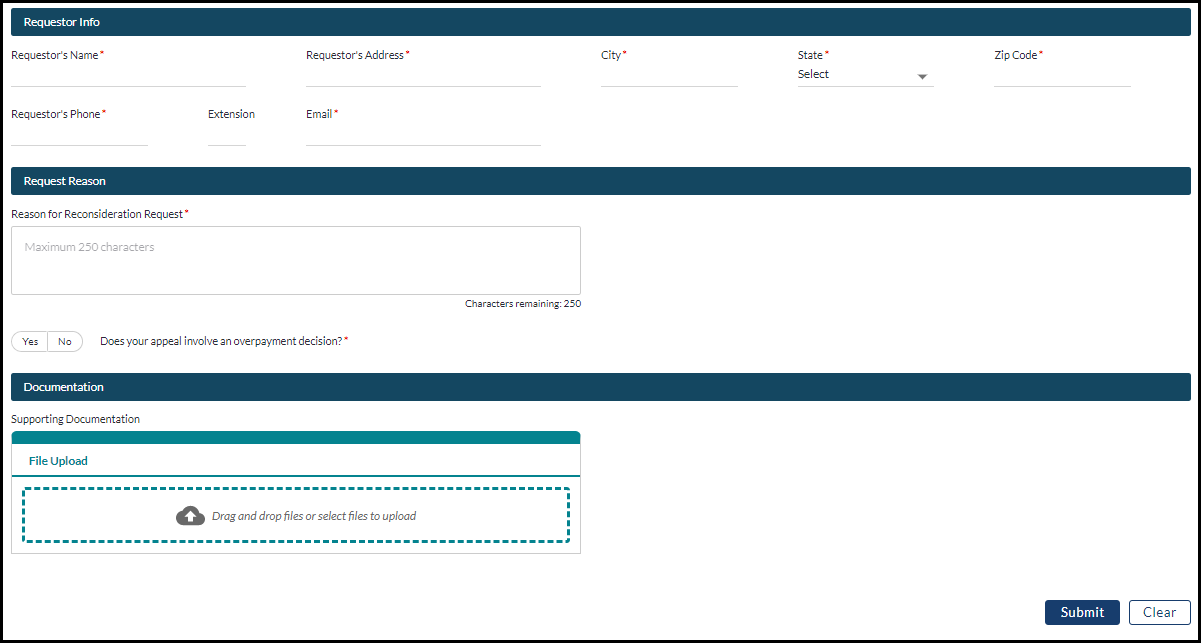 Part A – Reconsideration Request (2)
